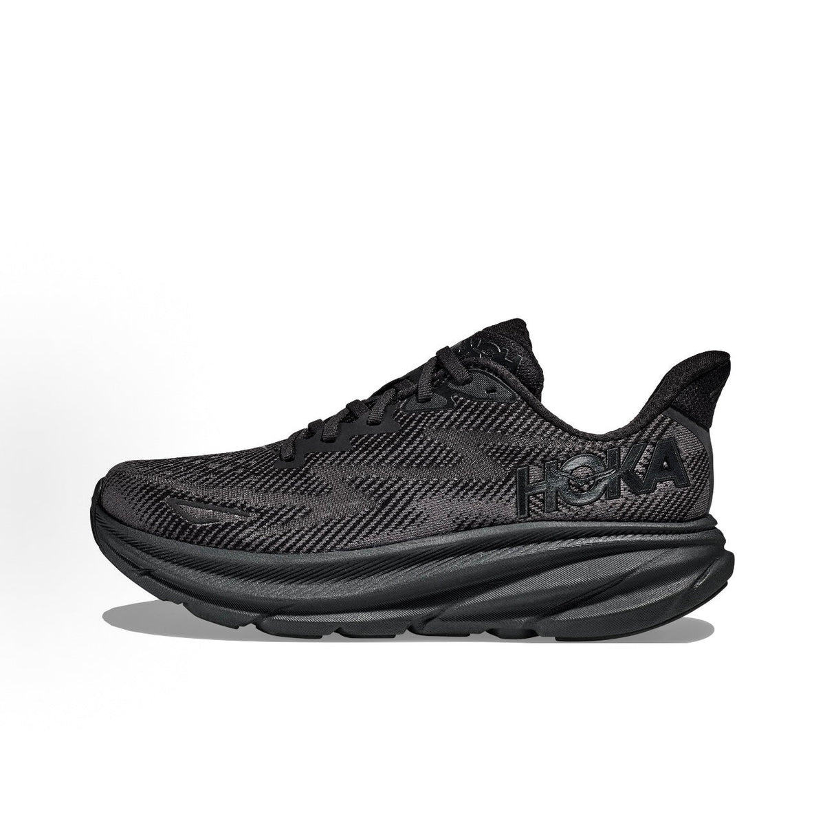 HOKA ONE ONE Clifton 9 Women's Marathon Training & Long-Distance Running Shoes - Black