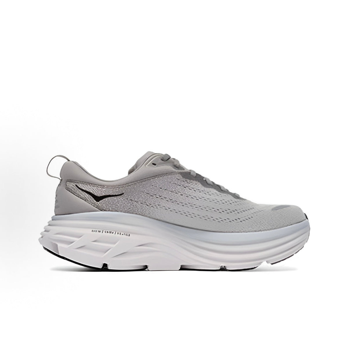 HOKA ONE ONE Bondi 8 Men's Low-Top Running Shoes – Grey (Casual/Urban Commute)