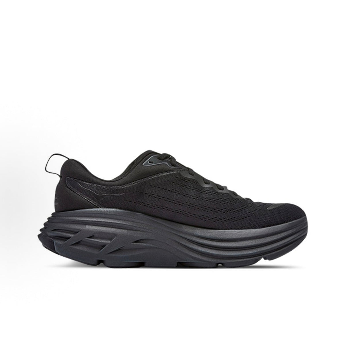 HOKA ONE ONE Bondi 8 Men's Casual Urban Commuter Running Shoes - Black